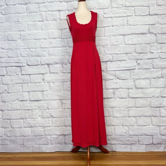 Max Studio Dresses & Skirts - Max Studio Red Jersey Tiered Maxi Dress